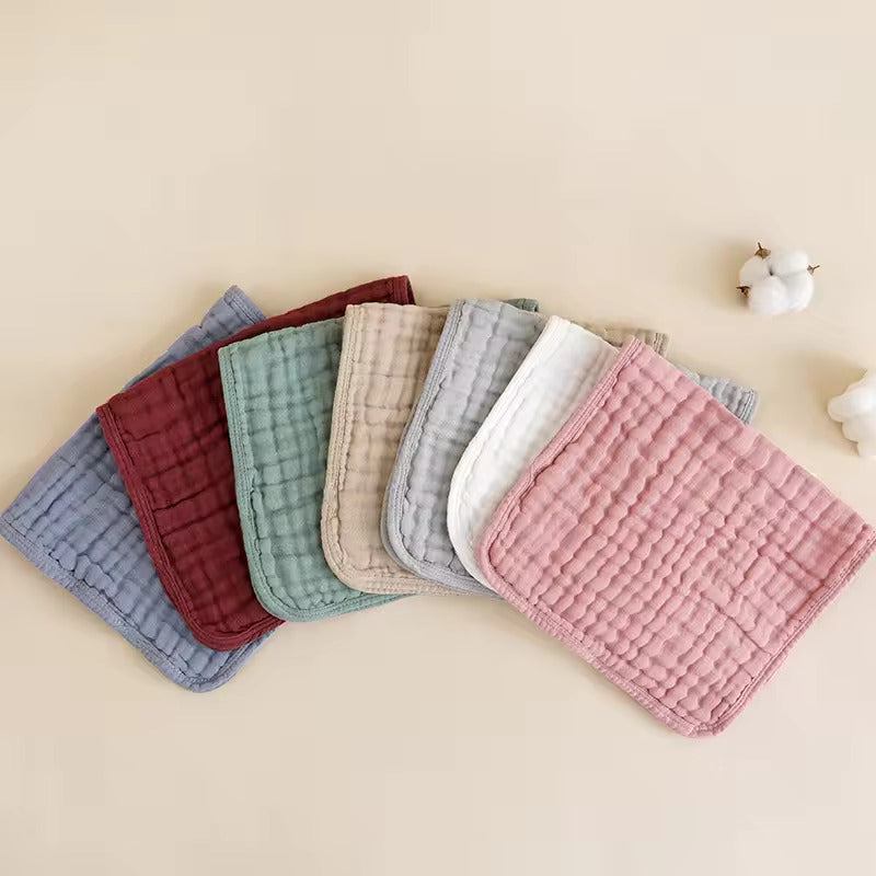 Baby Burp Cloth Set - Assorted Colors (Pack of 6) - The Hill Store